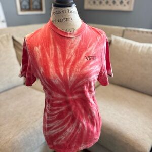 Vans Unisex Red Tie-Dye Top
